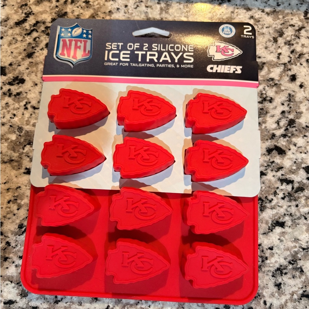 NFL Kansas City Chiefs Red Silicone Ice Trays